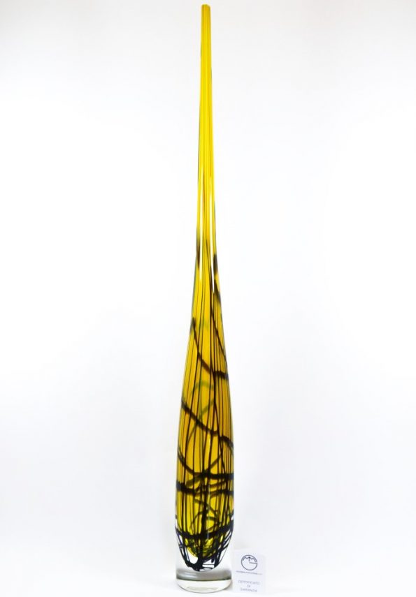 Venetian Blown Glass Flute Vase - Made Murano Glass