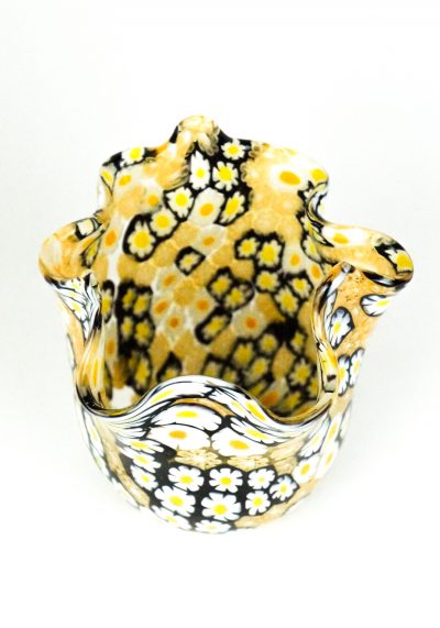 Daisy - Murano Handkerchief Vase Murrina Millefiori