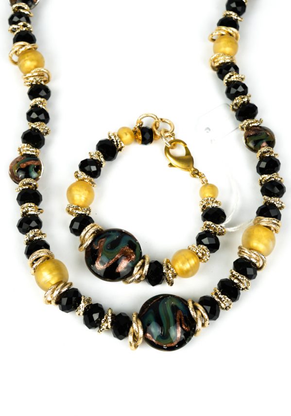 Mosca - Necklace And Bracelet Made Of Murano Glass