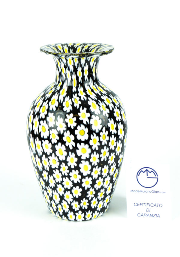 Venetian Glass Vase - Margherita - With Murrina Millefiori