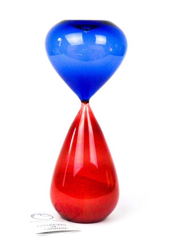 Murano Hourglass - Blue Red