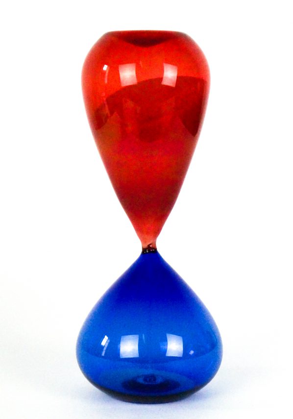 Murano Hourglass - Blue Red