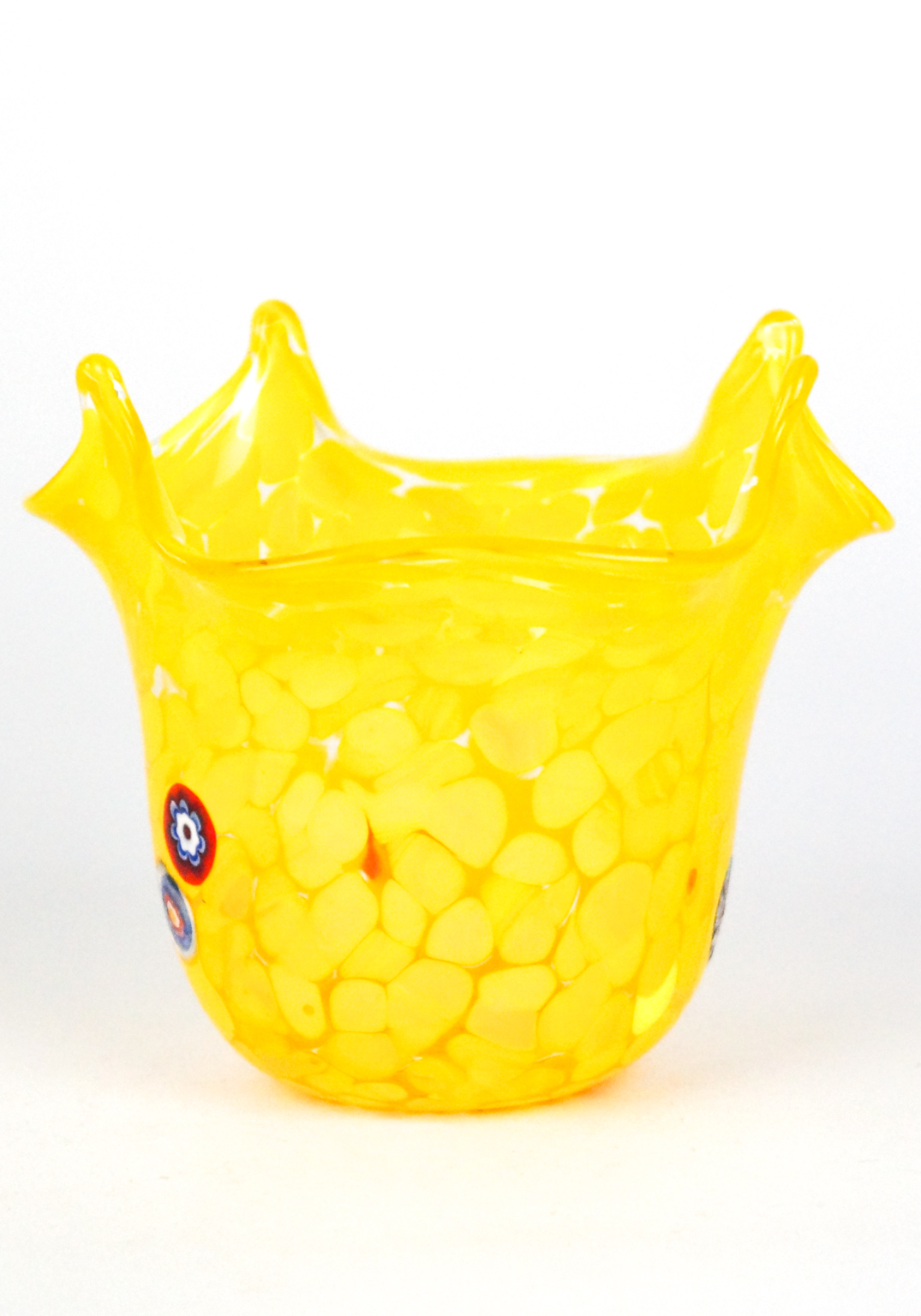 Dlo - Murano Handkerchief Vase Yellow - Made Murano Glass