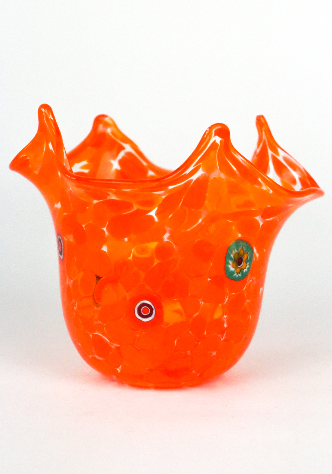 Orange discount glass vase