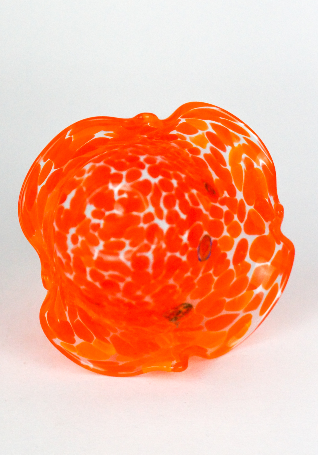 Rik - Murano Handkerchief Vase Orange - Made Murano Glass