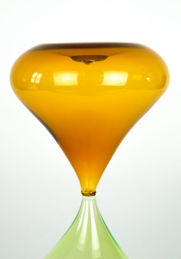 Murano Hourglass - Amber Green