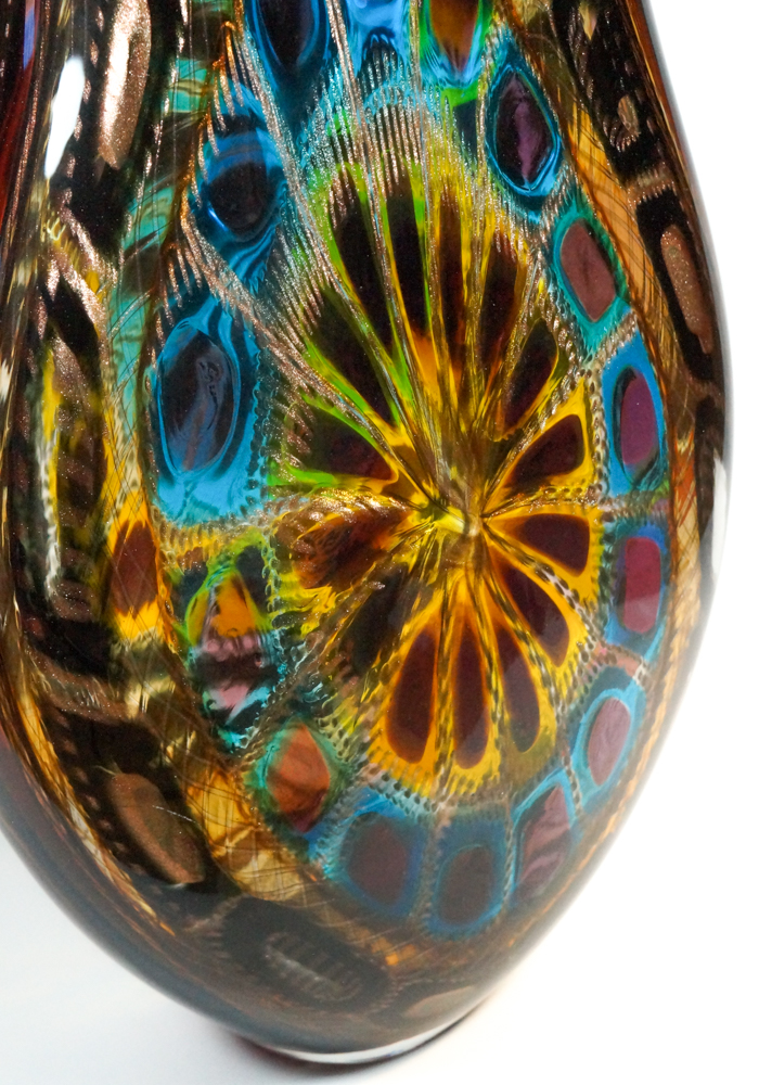 Monumental - Exclusive Venetian Glass Vase With Murrina