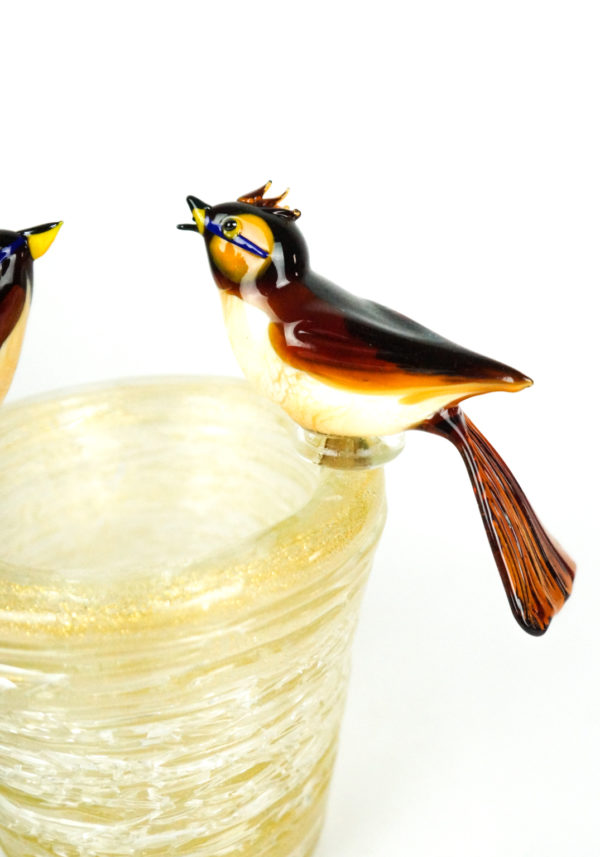 Nest With 2 Birds - Murano Glass