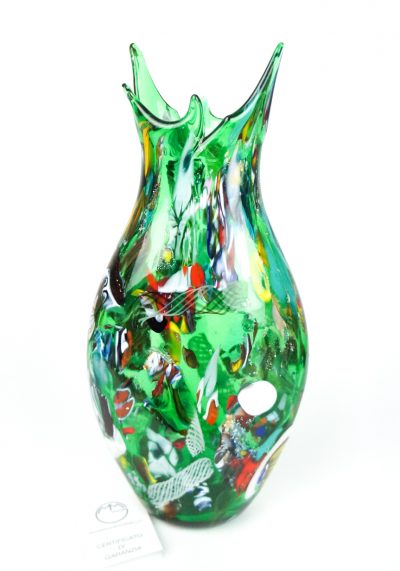 Mosyk – Vase Fantasy Green – Venetian Blown Glass