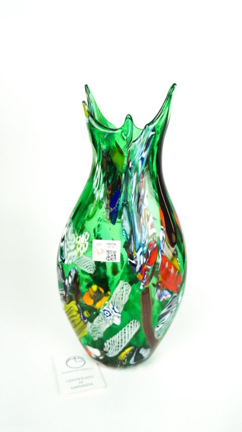 Mosyk - Vase Fantasy Green - Venetian Blown Glass