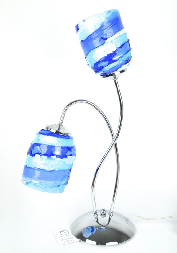 Murano Glass Table Lamps With 2 Lights