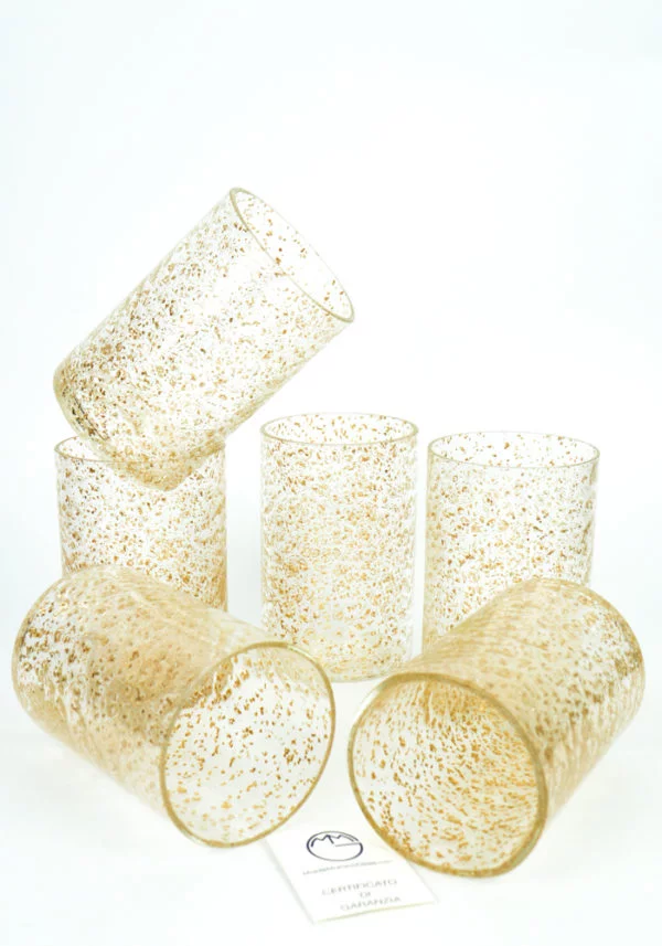 Set Of 6 Golden Powder Glasses