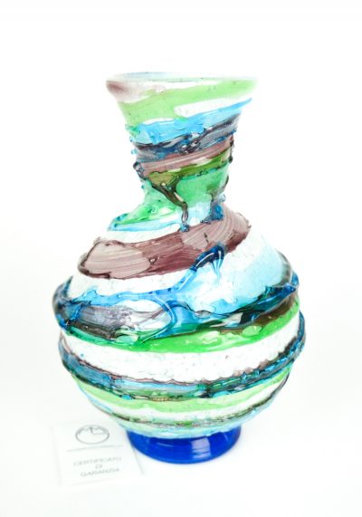 Baci – Murano Glass Vase Sbruffo Green Aquamarine