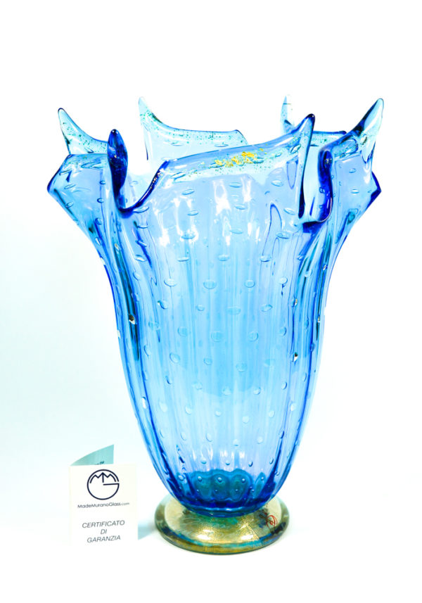 Marine - Murano Glass Vase Balloton Sea Water - Made Murano Glass