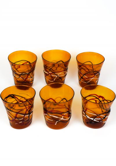 Amali - Set Of 6 Drinking Glasses Tumbler - Made Murano Glass