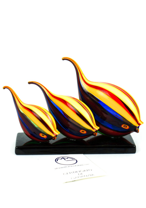 Tris Fish Tropical - Made Murano Glass