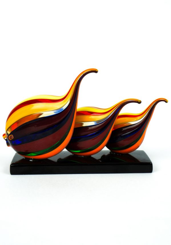 Tris Fish Tropical - Made Murano Glass