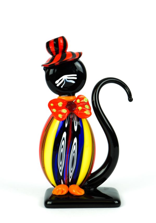 Gatto Pagliaccio Multicolor - Made Murano Glass