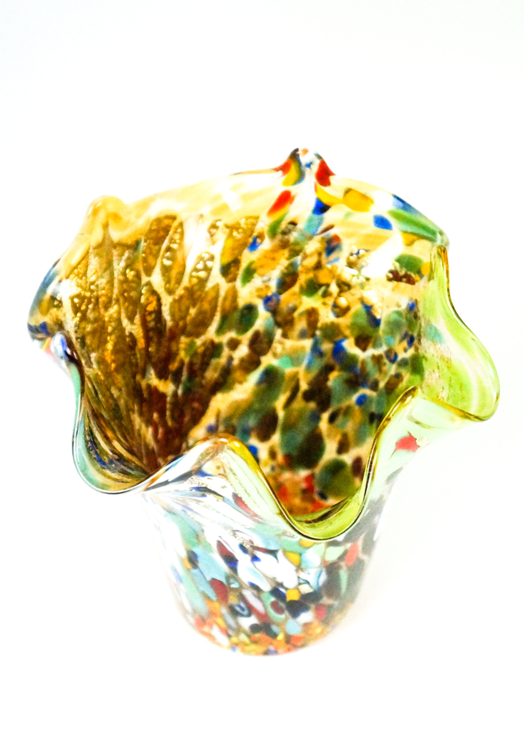 Oripo- Vase Fantasy Amber - Made Murano Glass