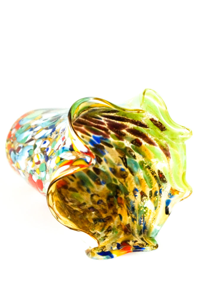 Oripo- Vase Fantasy Amber - Made Murano Glass
