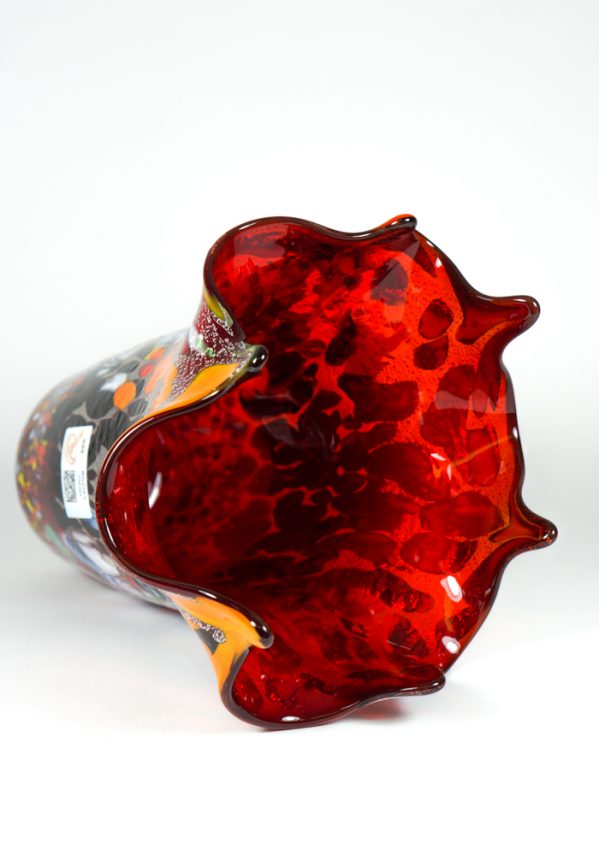 Nube - Murano Glass Vase Fantasy Red