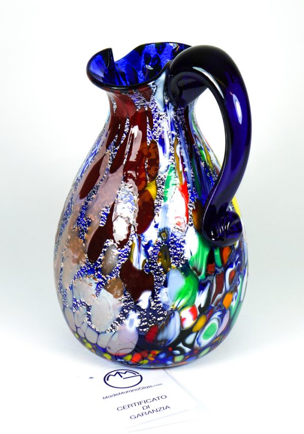 Brocca Fantasy Blu In Vetro Murano - Made Murano Glass
