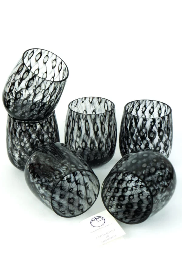 Botte - Set Of 6 Drinking Glasses - Made Murano Glass