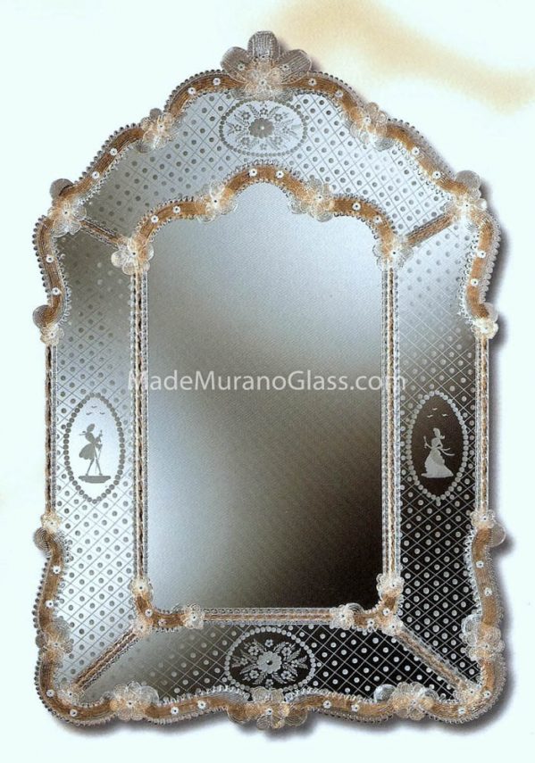 Venetian Glass Mirror - Giudecca - Murano Glass