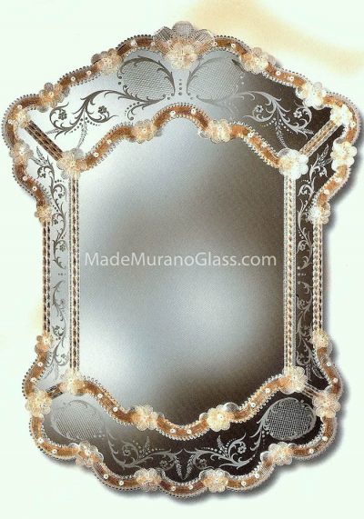Venetian Glass Wall Mirror – Conterie – Murano Glass