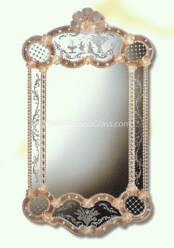 Gold Murano Mirror - Nicoletto - Venetian Glass