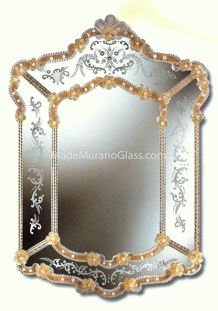 Cavan - Specchio Da Parete In Vetro Murano