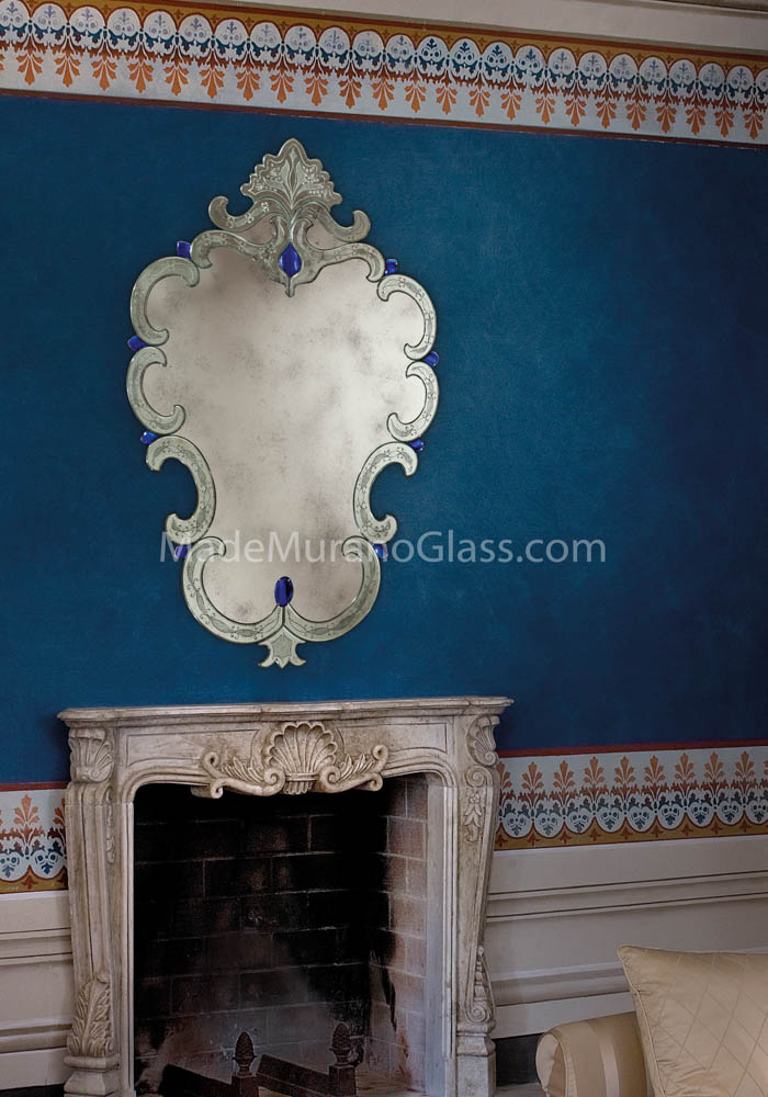 Venetian Glass Mirror - Lazzaro - Murano Art Glass