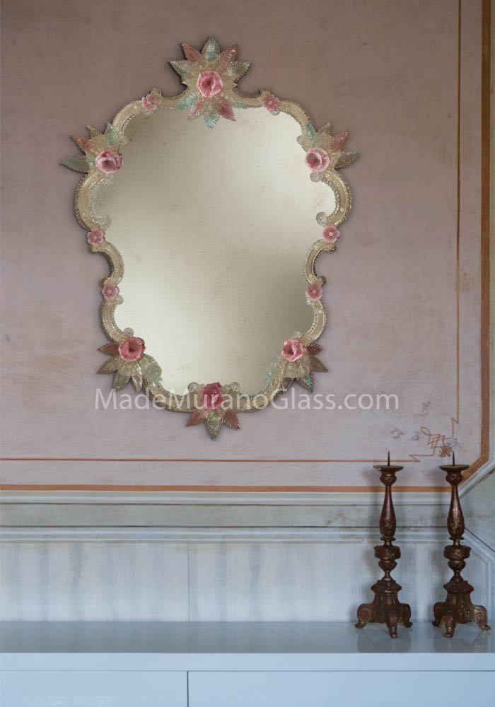 Floreal - Specchio In Vetro Di Murano