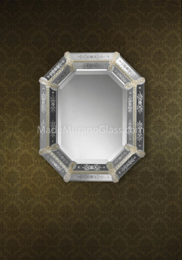 Modern Murano Glass Mirror-Blue – Real Murano Glass