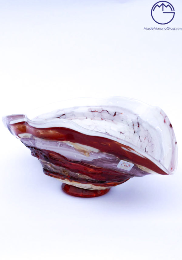 Ischia - Murano Glass Bowl Sbruffi Red