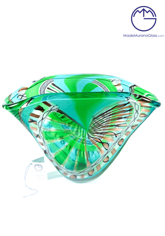 Libertyd Murano Glass Bowl Engraved Made Murano Glass