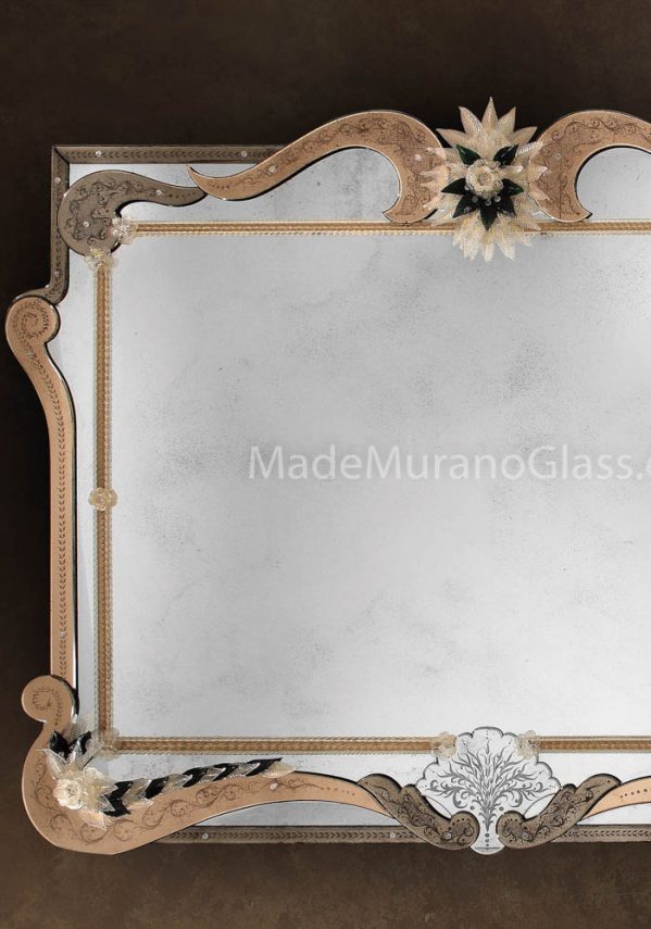 Venetian Glass Mirror - Vivarini - Murano Art Glass