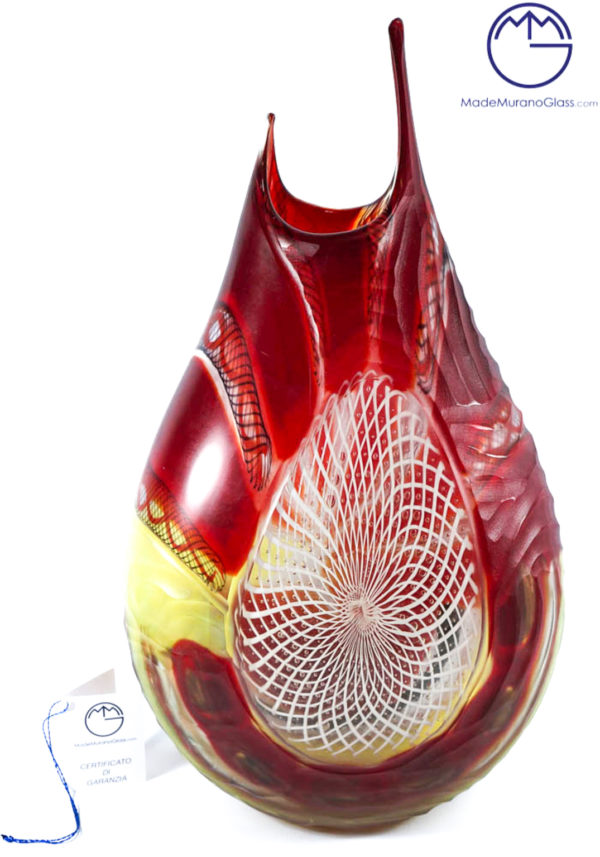 Manuela - Exclusive Venetian Glass Vase Engraved