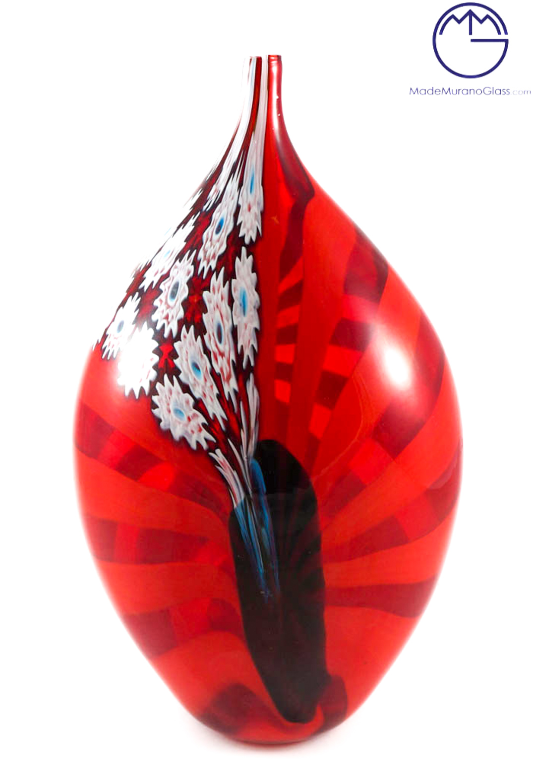 Tony - Blown Vase Red Rays