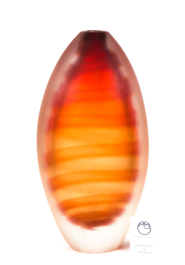 Alba - Red Vase - Made Murano Glass
