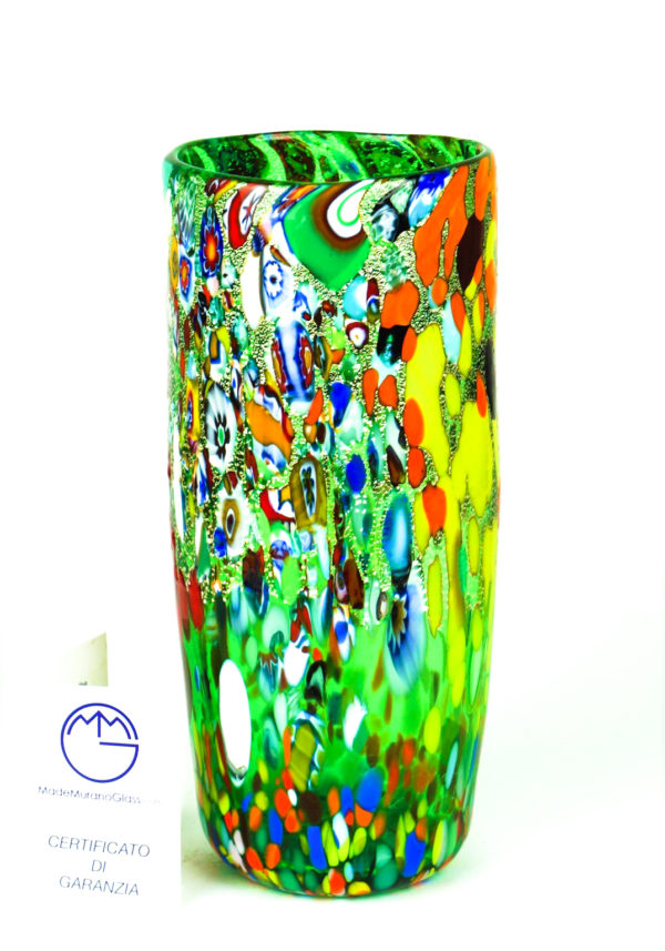 Meran - Murano Glass Vase Fantasy Green