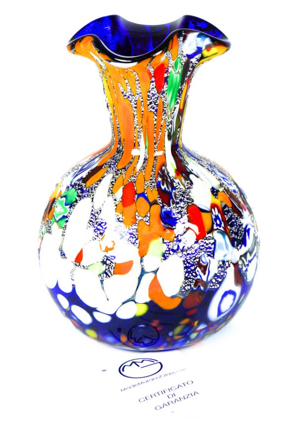 Lusia - Murano Glass Vase Fantasy Blue