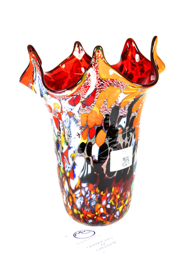 Nube - Murano Glass Vase Fantasy Red
