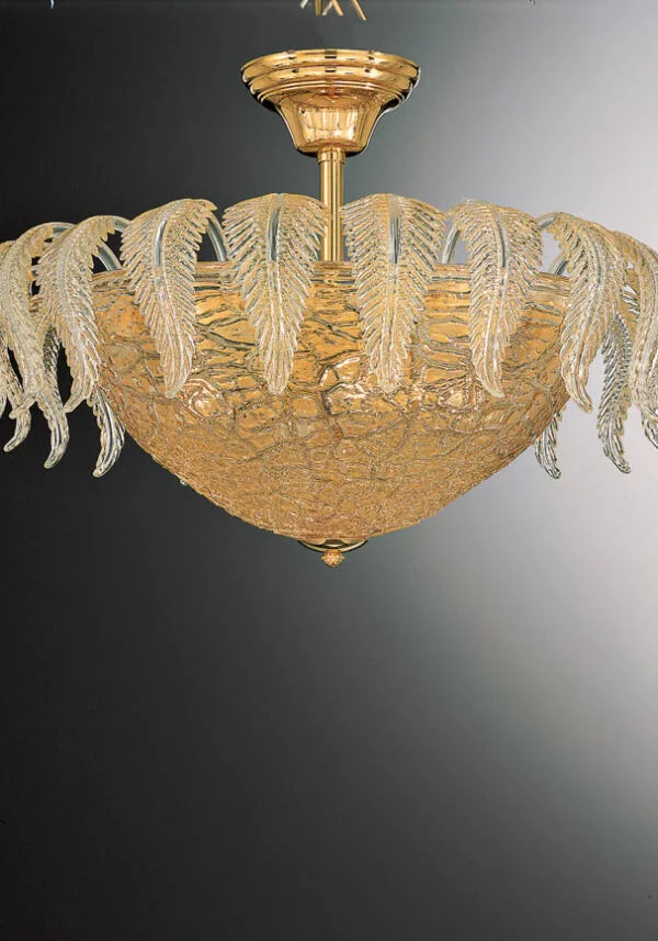 Joseph - Exclusive Ceiling Lamp 3 Lights In Murano Glass - Venetian Glass Lamps