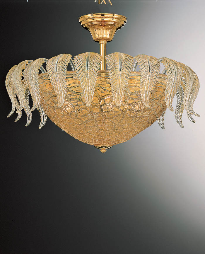 Joseph – Exclusive Ceiling Lamp 3 Lights In Murano Glass – Venetian Glass Lamps
