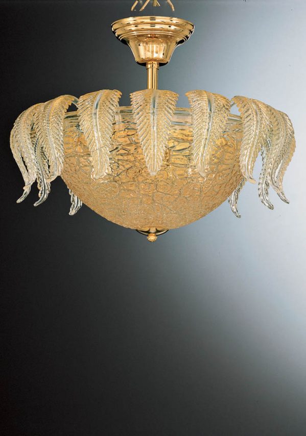 Exclusive Ceiling Lamp 3 Lights In Murano Glass - Venetian Blown Glass