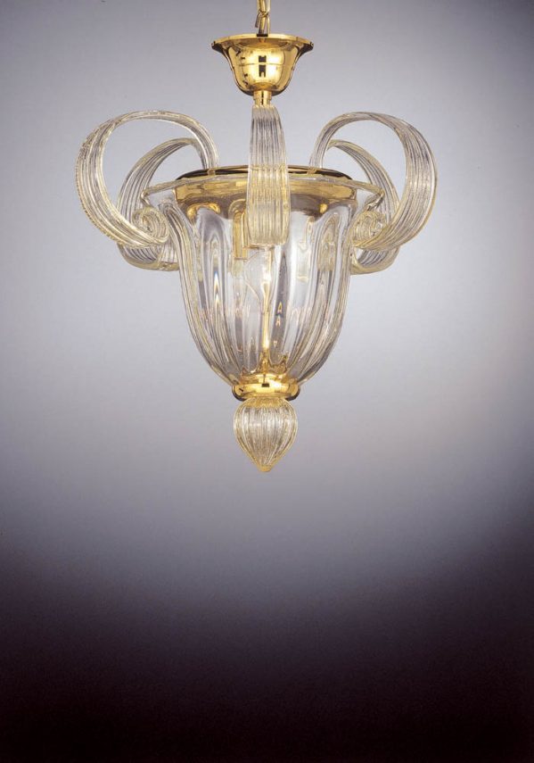 Exclusive Ceiling Lamp 2 Lights In Murano Glass - Venetian Glass Lamps
