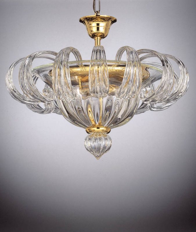 Exclusive Ceiling Lamp 3 Lights In Murano Glass - Murano Crystals