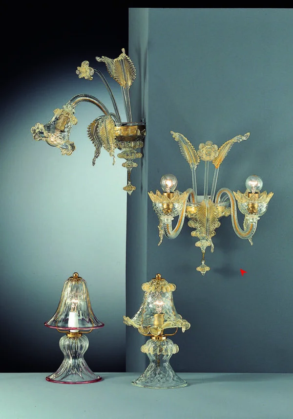 Wall Lamp Murano Glass 2 Lights - Murano Art