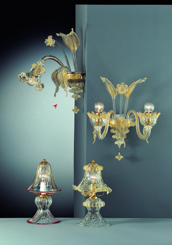 Wall Lamp Murano Glass 1 Light - Venetian Glass Lamps